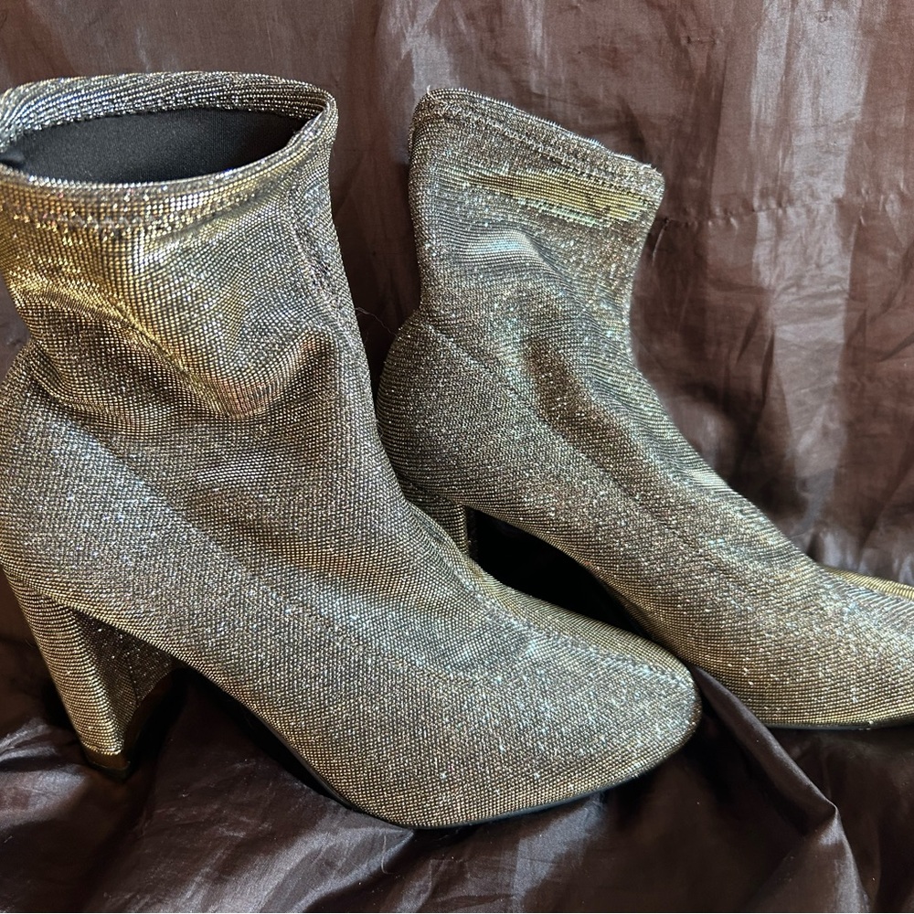 Michael Kors Shimmering Gold Heeled Boots